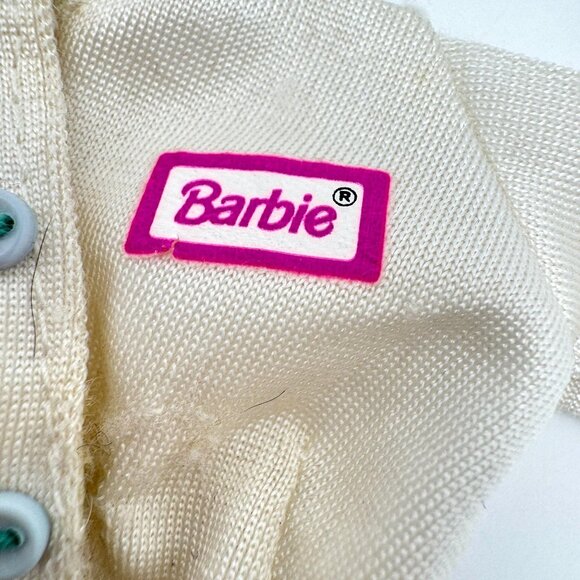 Vtg Barbie Pet Doctor Outfit White Jacket Heart Cat Print Pink Paw Mattel 1996 - Picture 5 of 10
